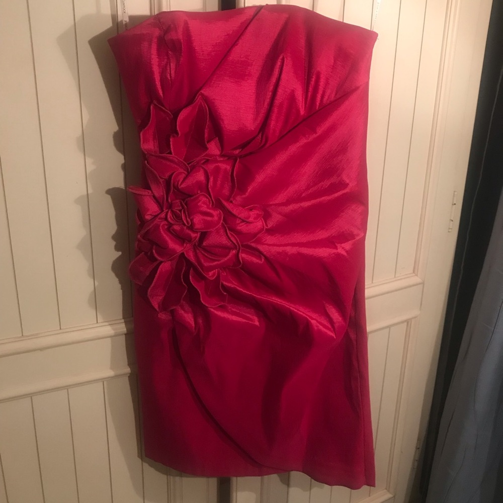 Jessica McClinktock size 6 strapless bodycon dress